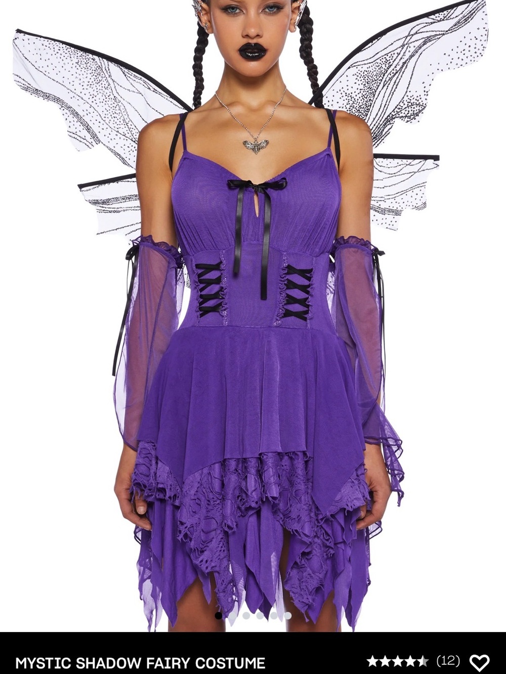 Mystic Shadow Fairy Purple Costume - Women's Gothic Fairy Costume- Size Small